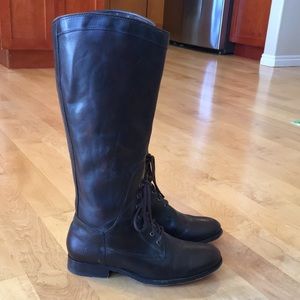 FRYE "Melissa" Tall Ridding Boots 76437 Lace Up